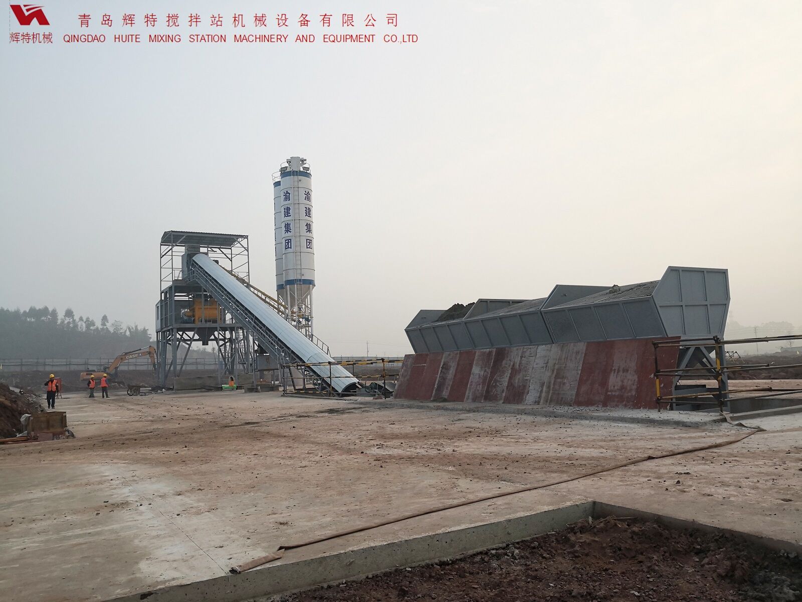 輝特混凝土攪拌站HZS120---保障工作人員安全，實(shí)現(xiàn)模塊化理念