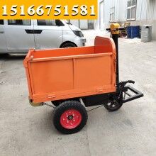 省時(shí)省人工！電動(dòng)手推式工程翻斗車(chē) 手推車(chē)工地水泥砂漿運(yùn)輸車(chē)